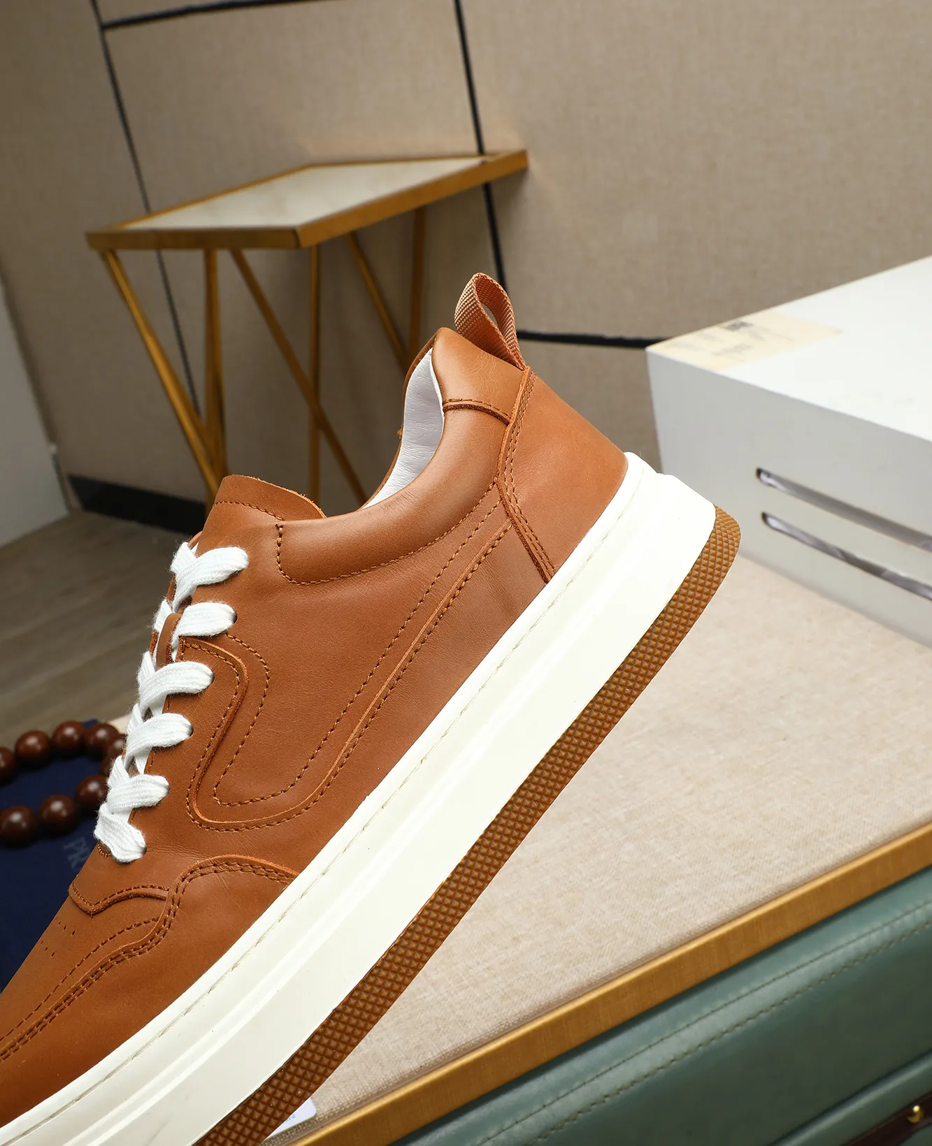 Men's men's shoes 💰460 high-end version. PRADA (Prada) men's casual style, compare the quality at the counter 🧚🏿♂️Imported cowhide fabric 🐎Water-dyed comfortable and soft cowhide lining for feet 🐂Genuine leather outsole with label 🎉 Size 38-44. Can be customized for 45💥🏆